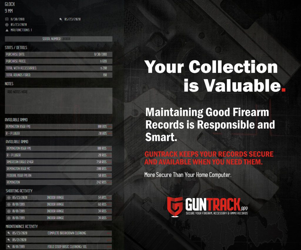 GUNTRACK - Keep your firearm records secure.